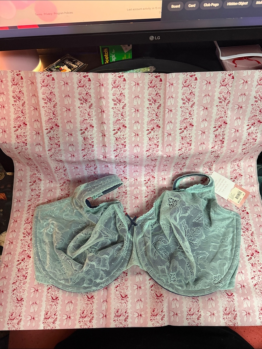 Lane Bryant Cacique Lightly Balconette Bra with lace - NEW W/tag